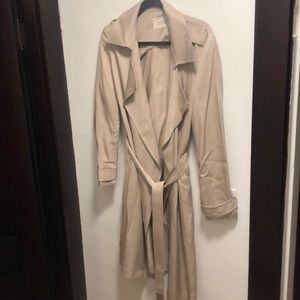 Tan trench style coat